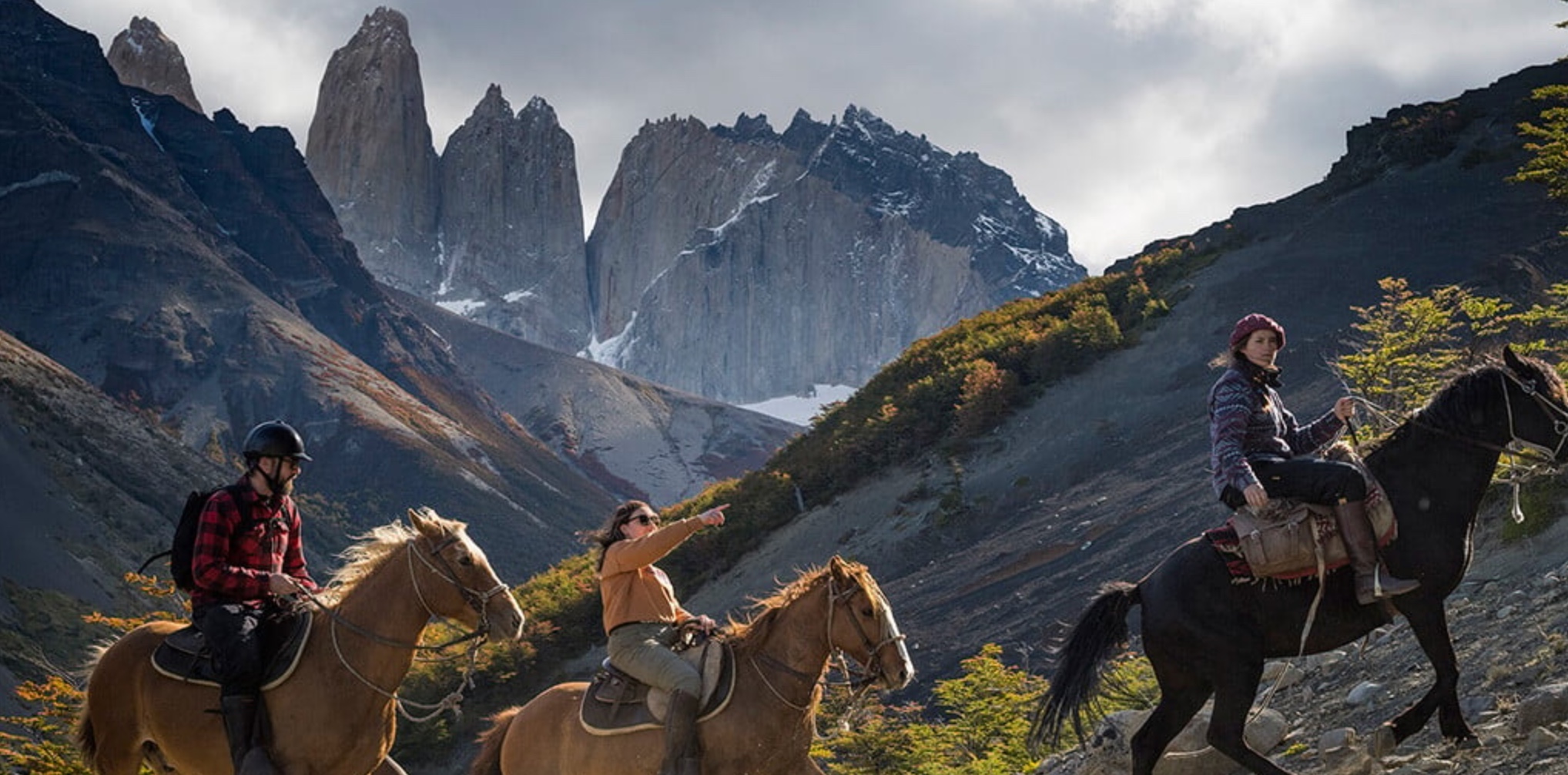 Horseback riding expedition through Torres del Paine